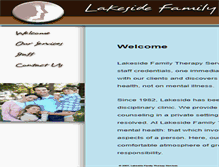 Tablet Screenshot of lakesidefamilytherapy.com